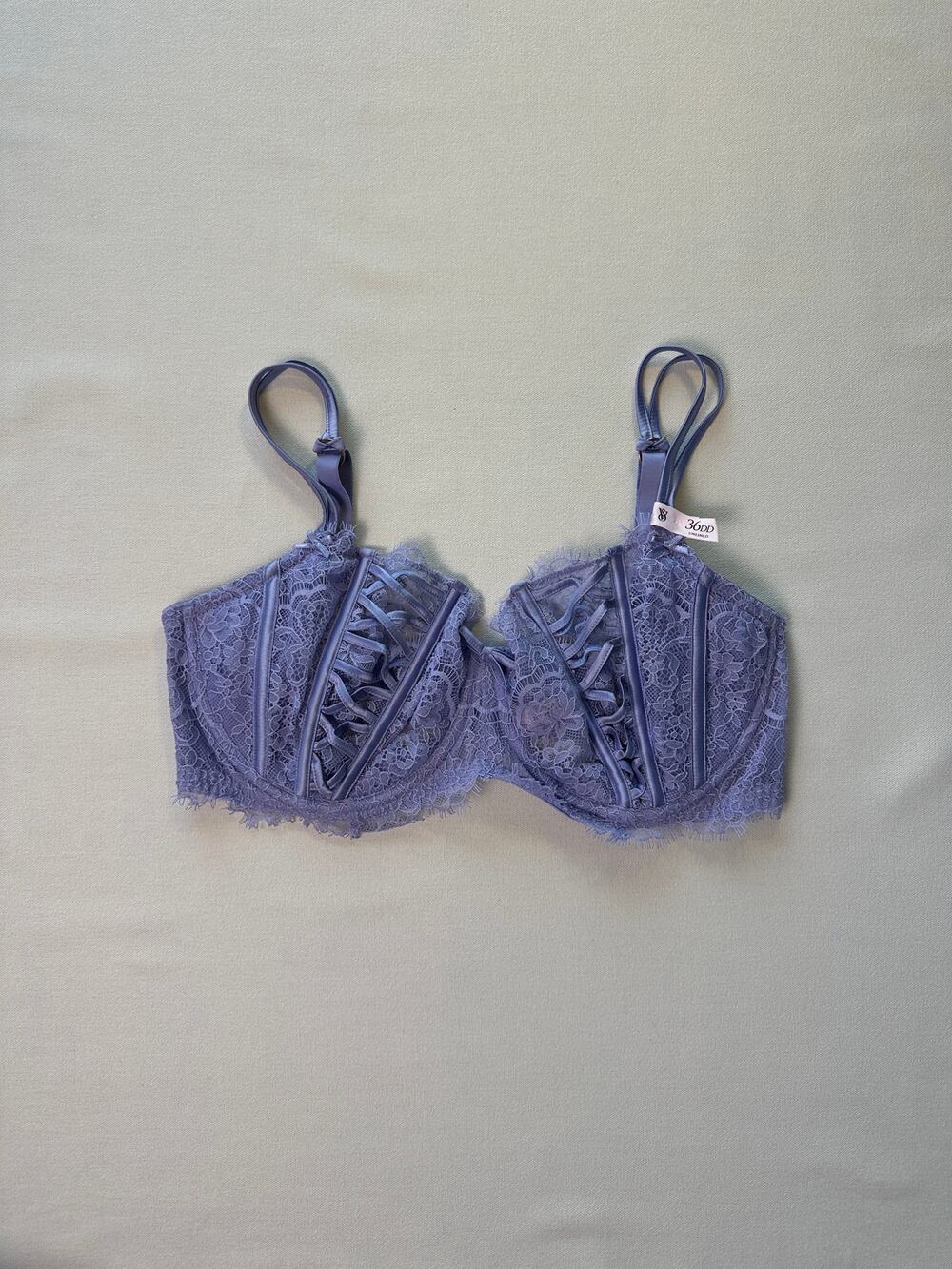 NWT Victoria's Secret x Adore Me Enny Balconette Bra Grape Jam Purple 36DD